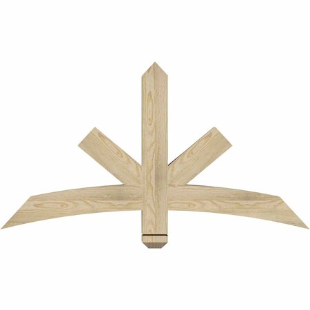 Ekena Millwork Alberta Rough Sawn Timber Gable Bracket, Douglas Fir, 48"W x 26"H x 4"D x 4"F, 13/12 Pitch GBW048X26X0404ALB00RDF